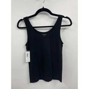 Boody Womens Tank Top S Black Viscose Bamboo Blend Sleeveless Shirt NWT